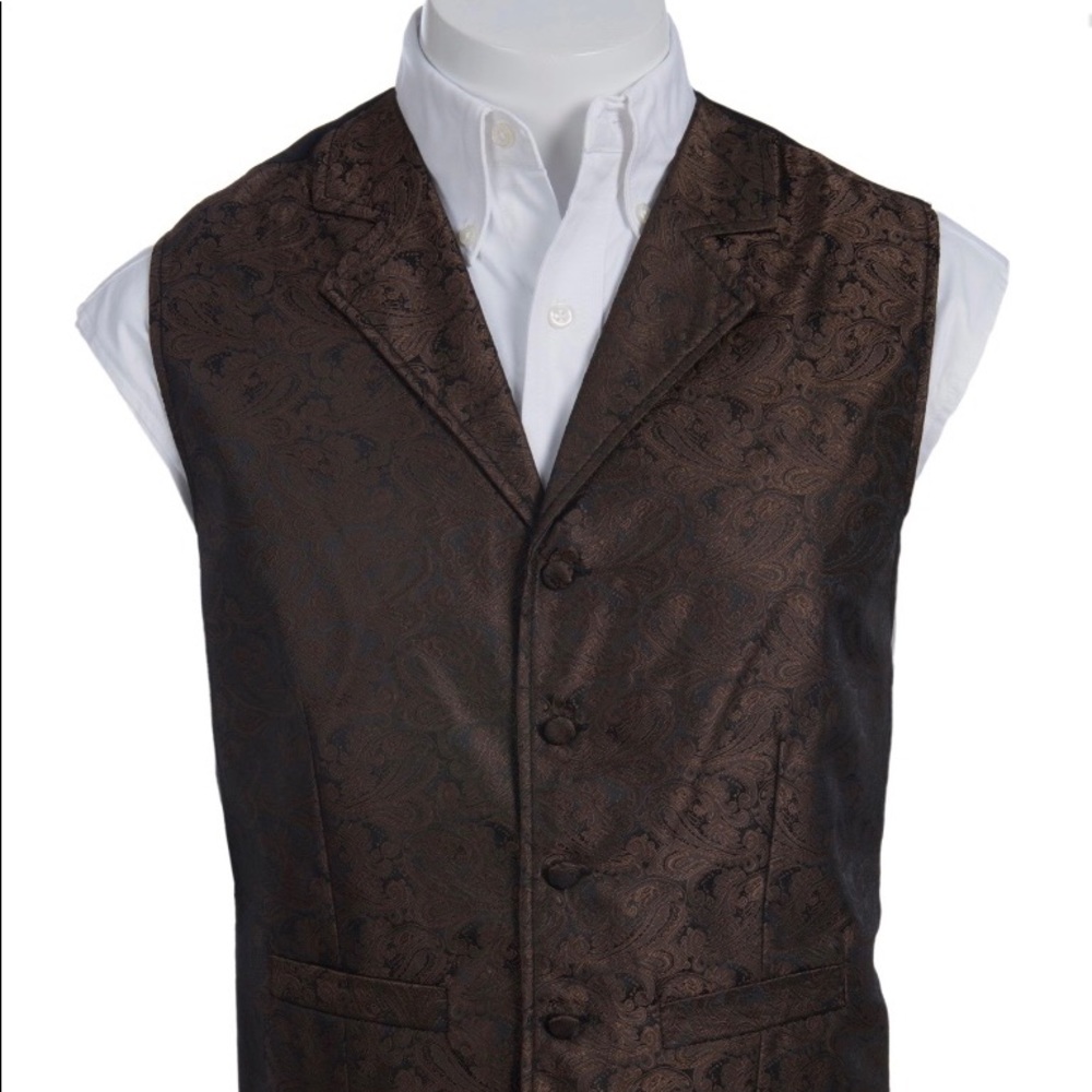 Men’s Brown Paisley vest